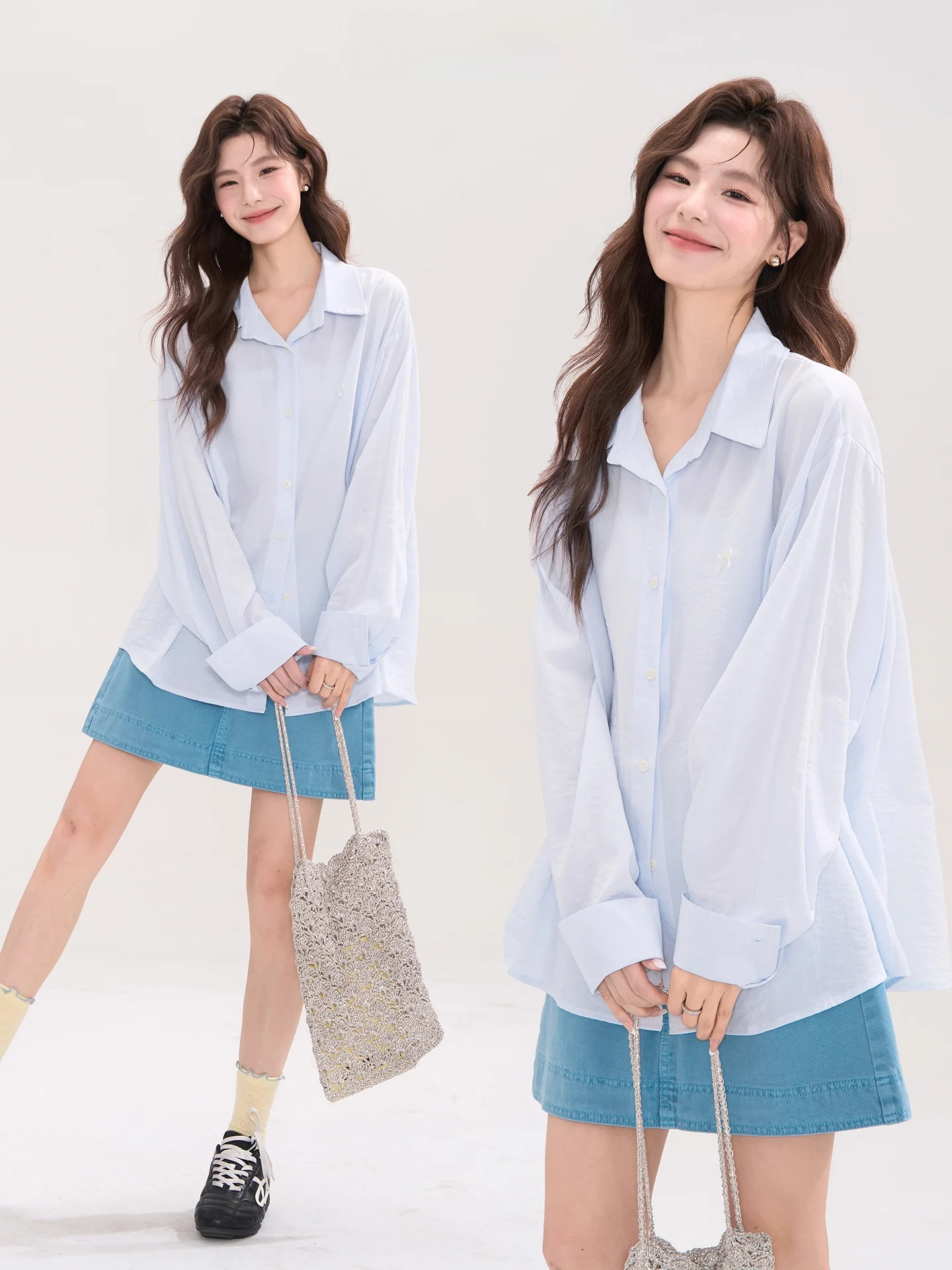 

Женская повседневная рубашка с длинным рукавом и узлом, летний топ с цветочным принтом, из нейлона и вискозы, стандартный крой