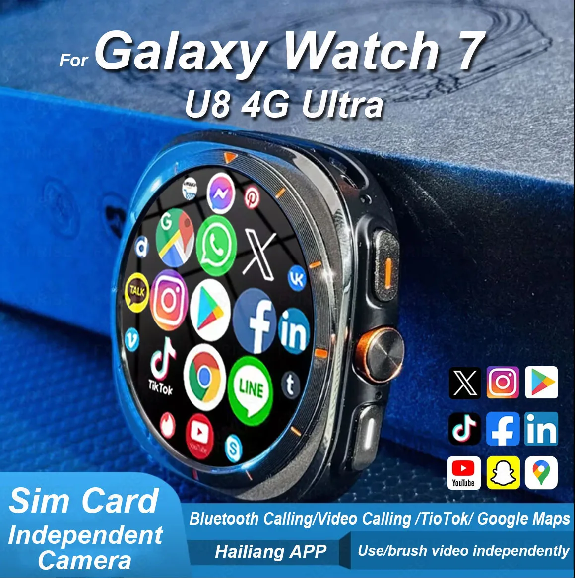 5G Full Netcom Android 9.0 4G ساعة ذكية 466*466 Amoled 1.6 بوصة شاشة عرض GPS WIFI HD مكالمة فيديو 5MP كاميرا Smartwatch 2025