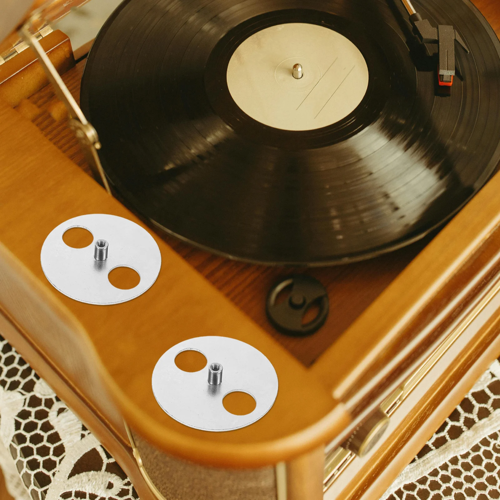 

4Pcs Round Metal Winder Circular Disk Replacement Keys Base for DIY Music Box Accessories Easy Install