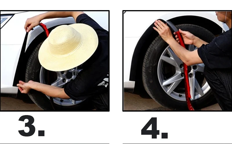 1,5 M Universal Auto Kotflügel Auto Rad Bögen Flügel Expander Arch Augenbraue Anti-kollision Streifen Kotflügel Schutz Abdeckung Dekoration – Detail 11