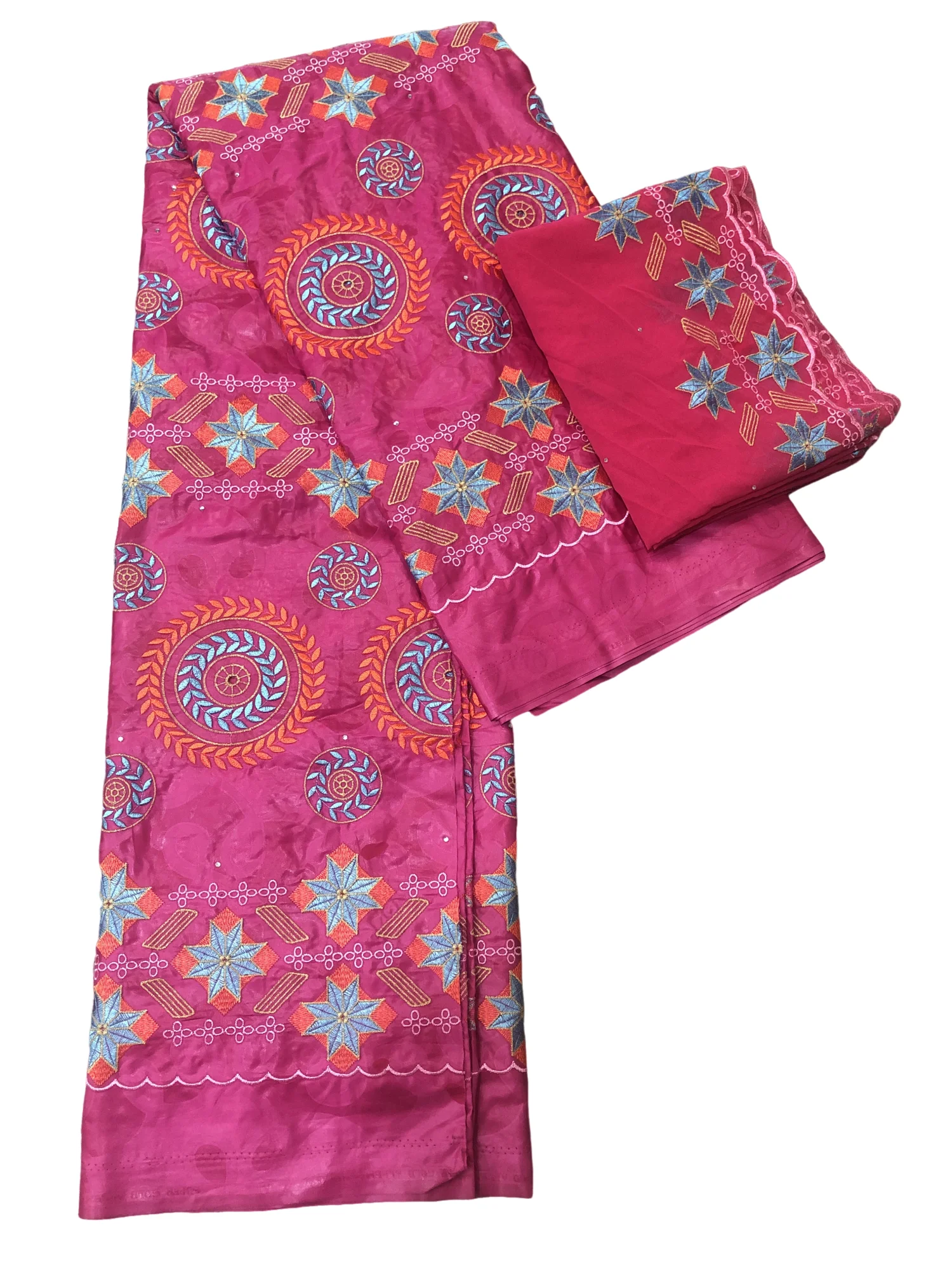 Beautiful African Bazin Riche Fabric African Lace Fabric 5+2 Yards Embroidery Lace Nigerian Lace Fabric Bazin Brode For Dress BZ