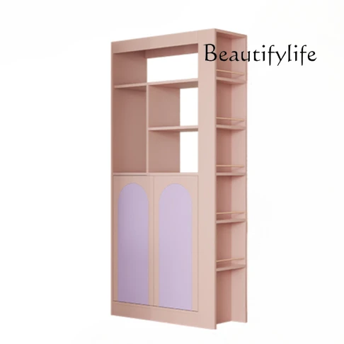 

Home entrance cabinet, cherry blossom powder shoe cabinet, Nordic storage display, living room multi-functional storage cabinet