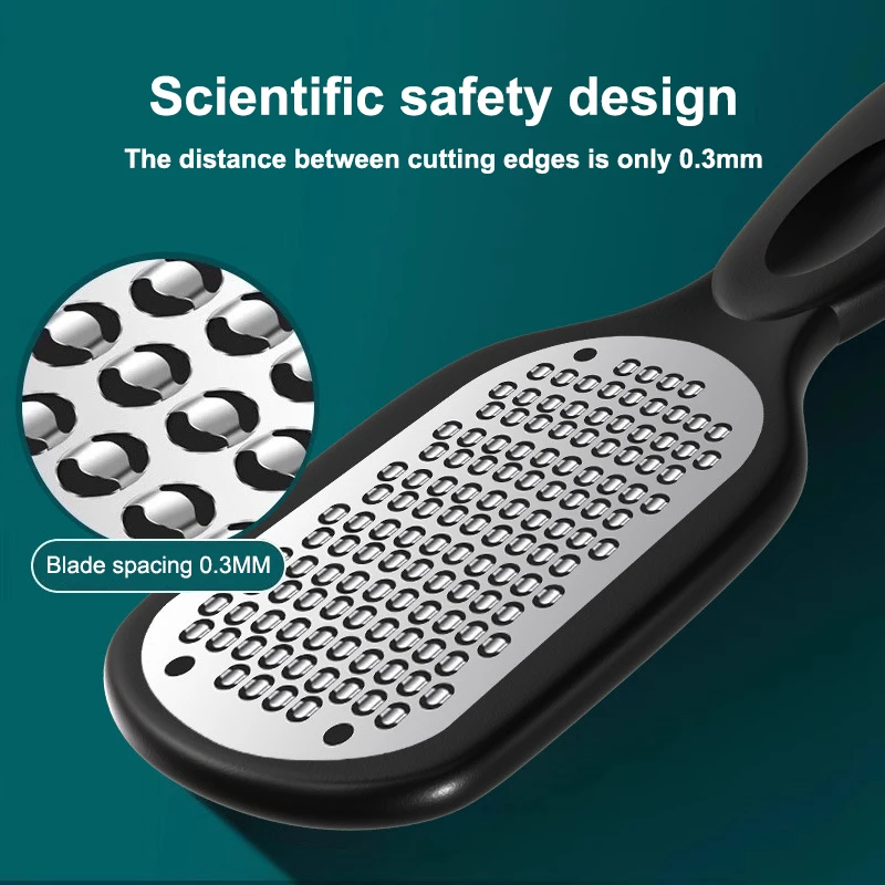 New Stainless Steel Plastic Foot Contusion Heel Polisher For Peeling Calluses Rubbing Feet Pedicure Two Sides Foot Care Tools