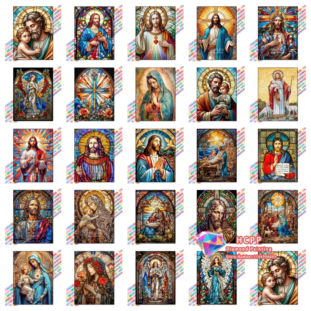 Oster-Jesus Quadratisches Rundes Diamant-Malset 5D DIY Stickerei Kreuzstich Handgemachtes Kunstgeschenk Heimdekoration Festtagsgeschenk