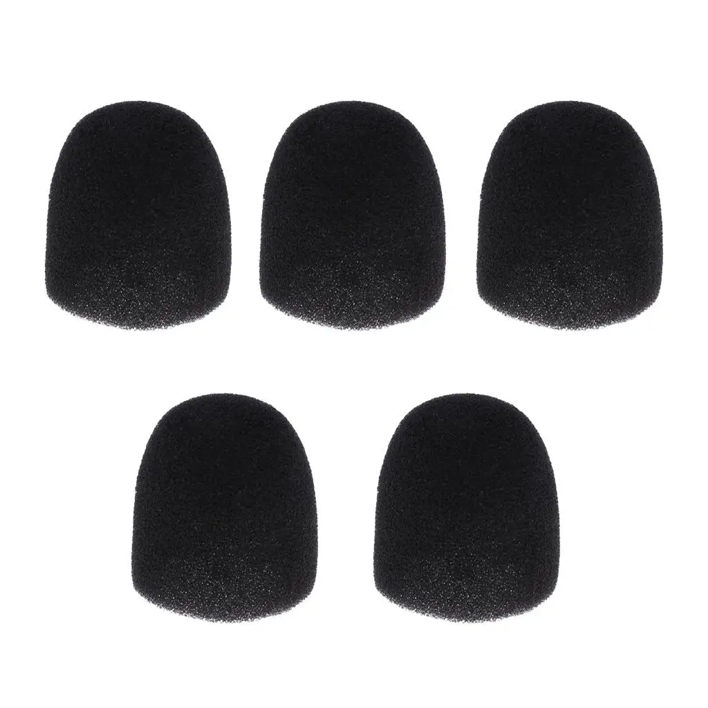Funda de esponja para micrófono, filtro de parabrisas para micrófono inalámbrico, 4,6 cm/5,5 cm, 5 piezas