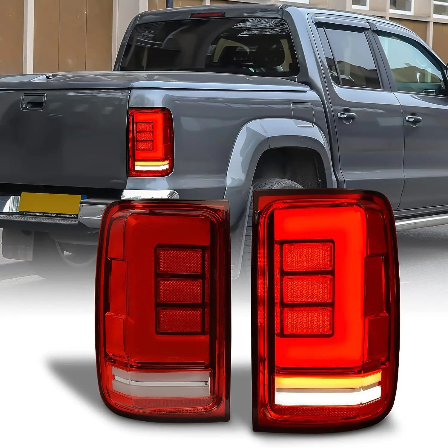 LED Taillights for VW Amarok v6  2008-2020 Pickup DRL Tail Lights Rear Brake Tail Lamps Assembly Pickup Car