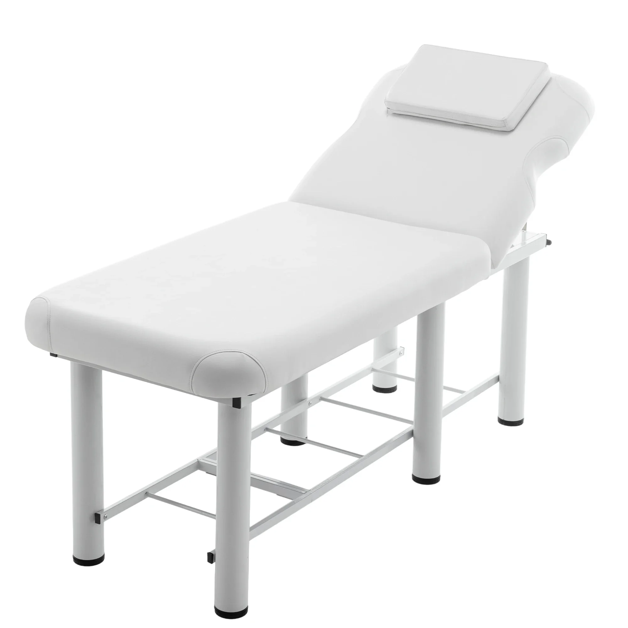 

Massage Table, Backrest Adjustable, Removable Headrest, Bottom Shelf Storage, Memory Foam Layer Salon Bed