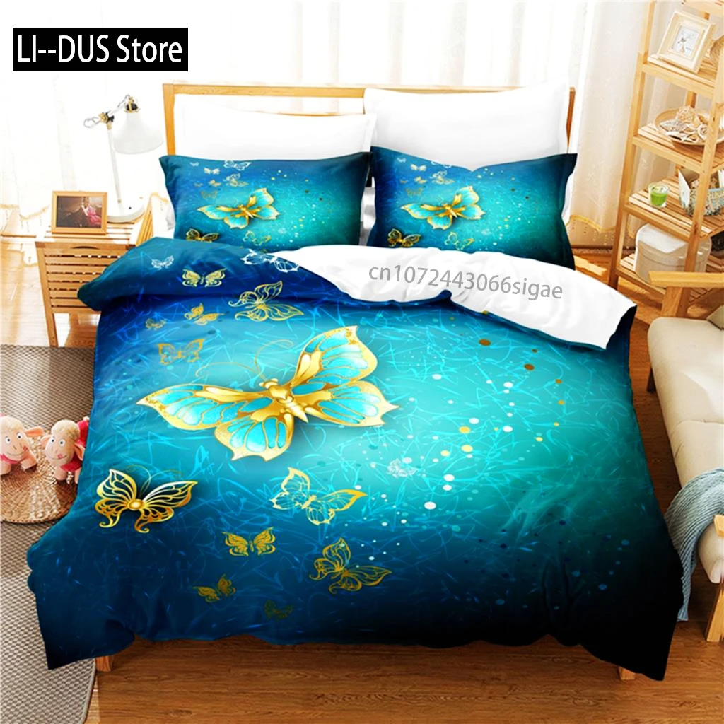 

Pretty Butterfly Bedding Set Duvet Cover Set 3d Bedding Digital Printing Queen Size Bedding Set Fashion Design