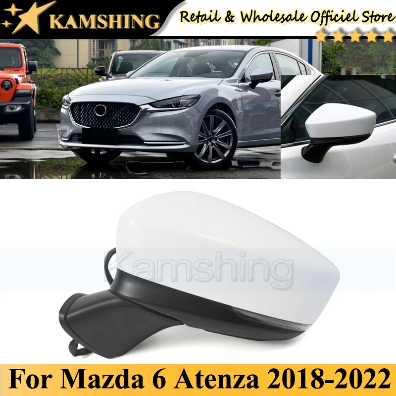 

Kamshing 7/8/9 pin For Mazda 6 Atenza 2018 2019 2020 2021 2022 Door Rearview Mirror Assembly Rear Veiw Mirror Side Mirror