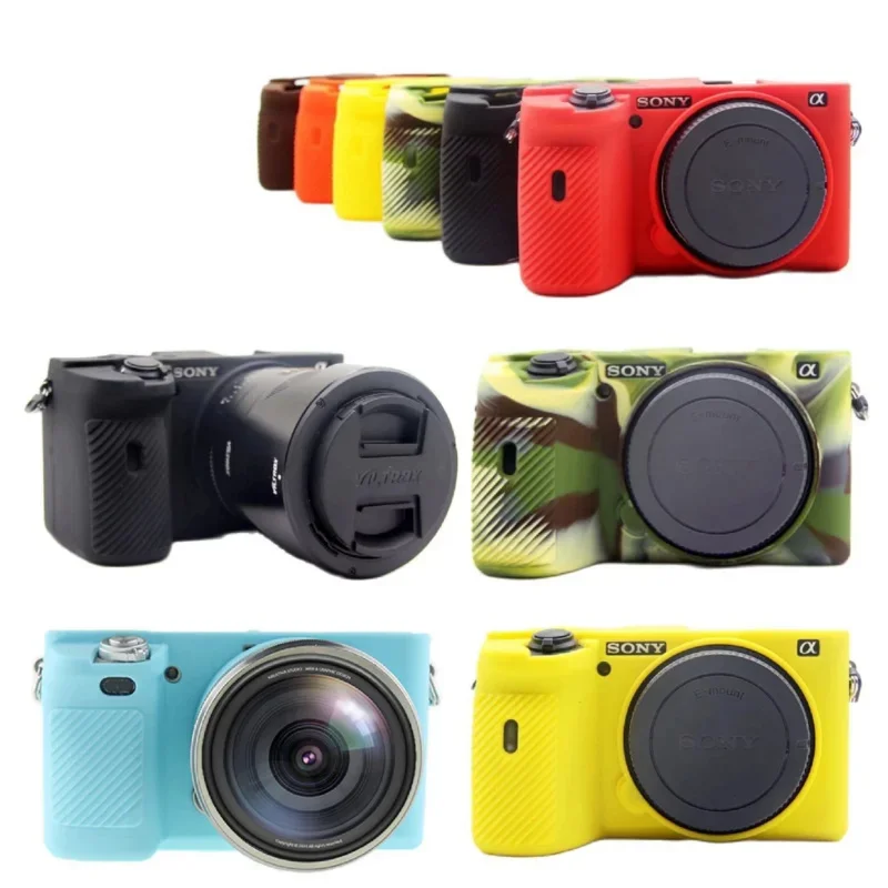 Silicone Armor Skin Case Camera Bag Body Cover Protector For Sony Alpha A6000 A6100 A6300 A6400 A6500 A6600 A5100 A5000