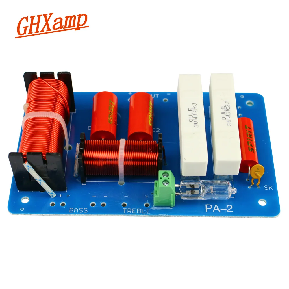 

GHXAMP 2-полосный кроссовер для высоких и низких частот, 2200 Гц, 500 Вт, для профессиональных сценических колонок 10-15 дюймов, 1 шт.
