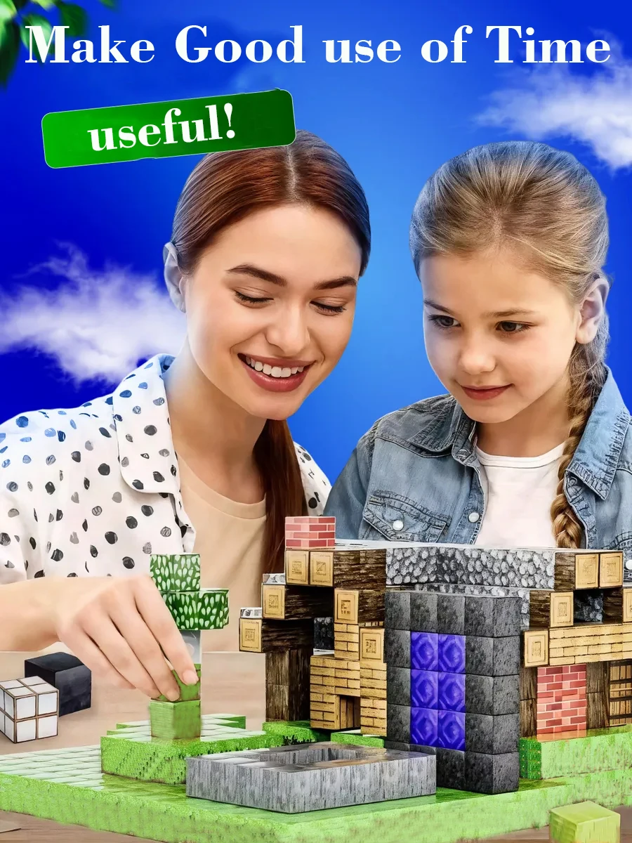 100 قطعة من مكعبات البناء المغناطيسية ألعاب مكعبات مغناطيسية، مجموعة عالم البناء، ألعاب جذعية للأطفال كهدية