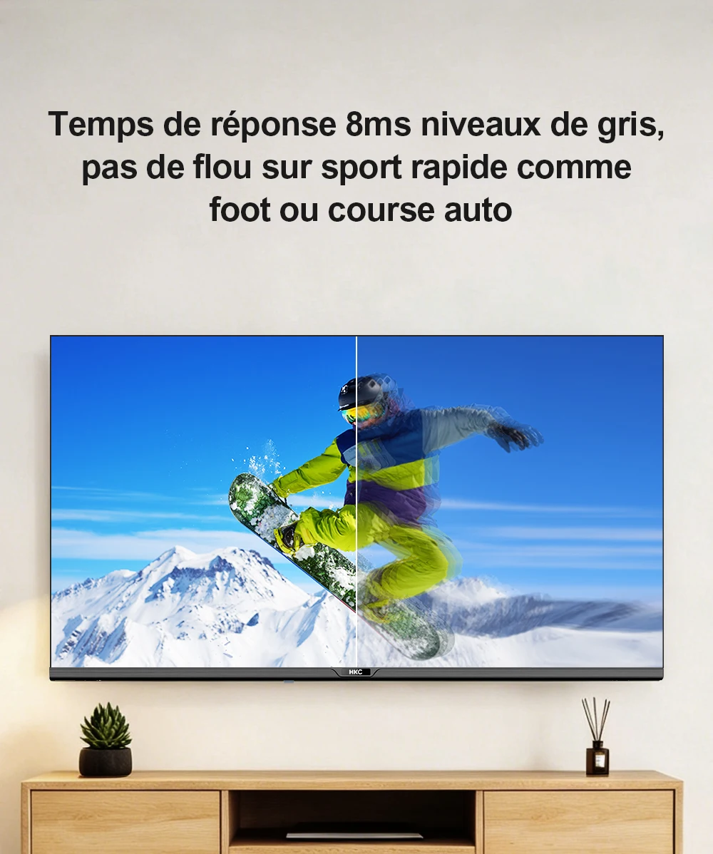 TV HKC 42 Pouces FHD Smart — VIDAA · Dolby Audio · HDR10 Sc182b0f196024ba9a25440d7b7143e950