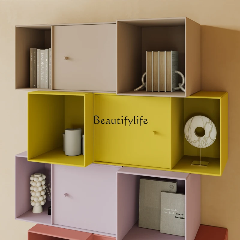 Dopamine decorative locker Nordic minimalist porch module combination bookshelf