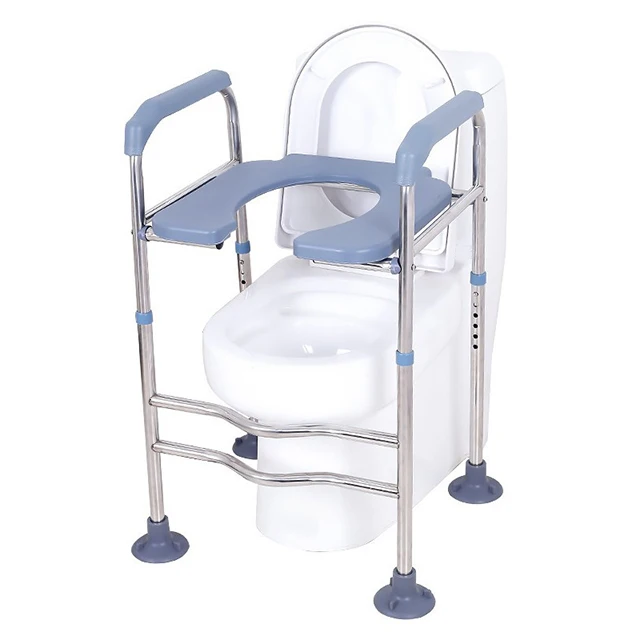 الصين متفوقة الجودة المعاقين قضبان سلامة المرحاض الإطار الصلب المرحاض درابزين مساعدة مقبض إمساك لكبار السن #3