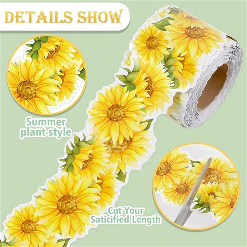 

Sunflower Theme Border Paper For Classroom Blackboard Bulletin Board School Wall Backdrop Decor Party Festival Birthday Decor