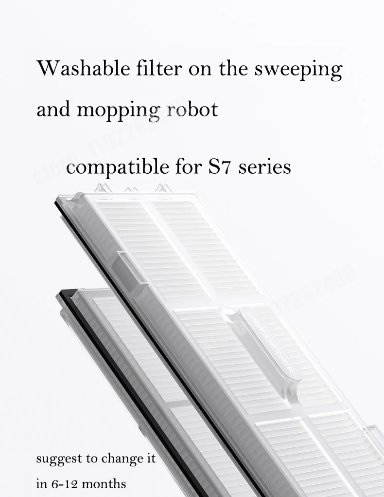 Original Roborock S7/S75/S7Plus Pallet Parts Mop White/Black Side Brush Main Brush/Roll Brush Filter Water Tank Accessorie