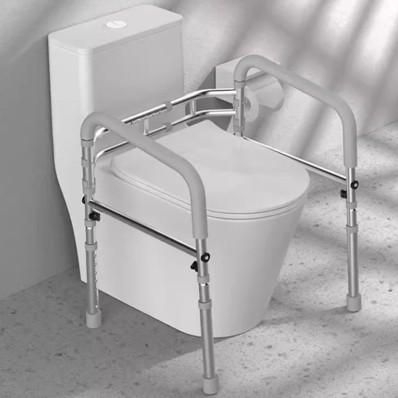 Toilet Safety Rails Folding Toilet Seat Frame, Adjustable Width & Bearing Capacity 120kg for Handicap Seniors Toilet Armrest