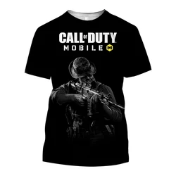 Maglietta con stampa 3D per uomo Call Of Duty FPS Shooting Game top a maniche corte oversize Fashion o-collo Pullover War Style Streetwear