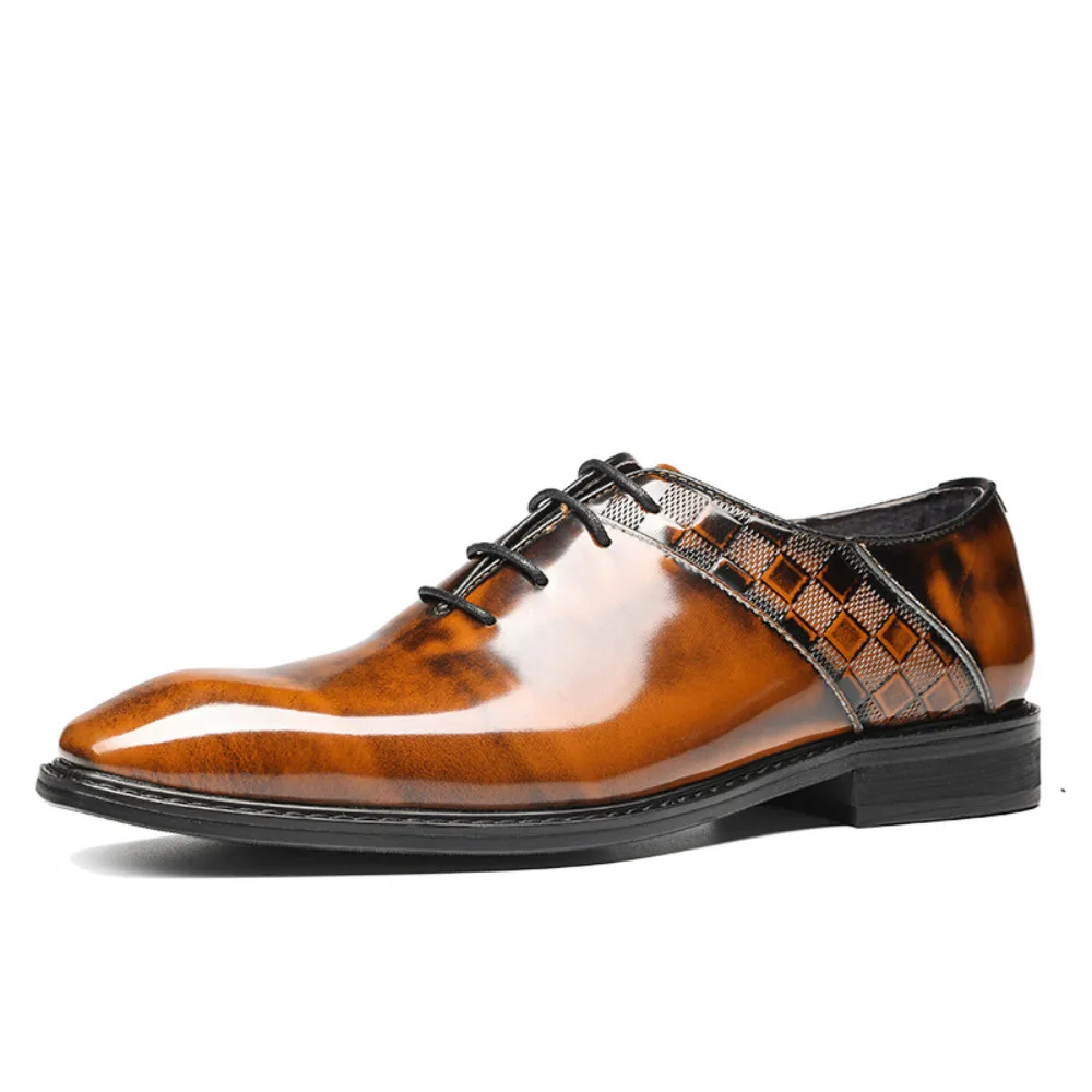 Genuine Full Grain Leather Men's Business Dress Shoes Fashion Gentleman Wedding Formal Shoes for Men