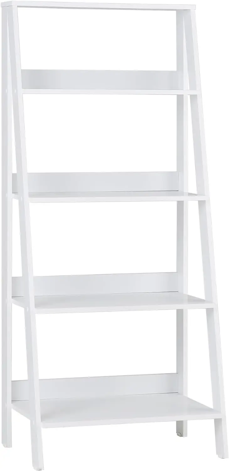 

Sophia Modern 4 Shelf Ladder Bookcase , 55 Inch, White