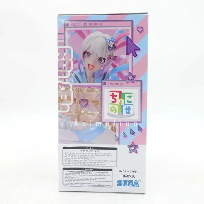 Em estoque 100% original sega pm necessidade menina overdose kange pvc 10cm anime figura modelo figuras de ação coleção ornamento brinquedo