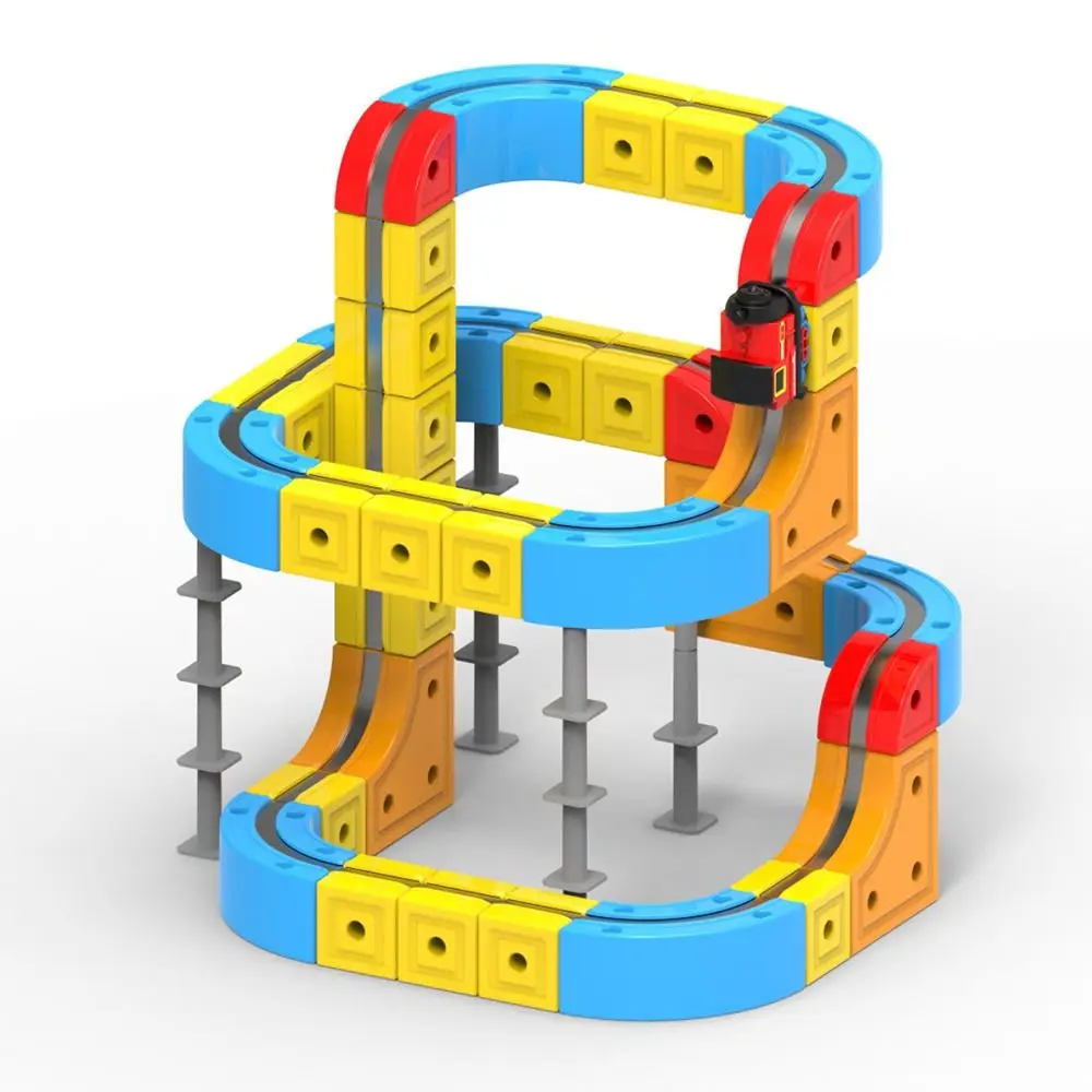 Magnetische Plastikschienen Eisenbahn Anti-Schwerkraft Intelligentes Spielzeug Gleis-Set Sanftes Gleitsystem Magnetischer Zug Druckguss-Spielzeug – Detail 6