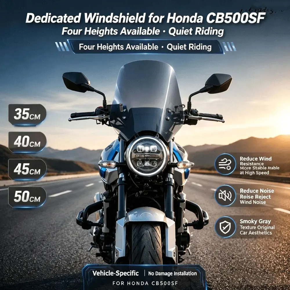 For Honda CB500SF Windshield modification and heightening accessories Deflectors Visor Screen thickened Modification parts