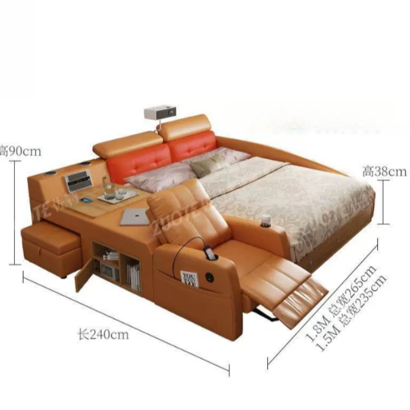 Frame Storage Beds Cloud Tanning Couches Pallet Space Saving Beds Bookcase Modern Camas De Dormitorio Furniture Bedroom Sets