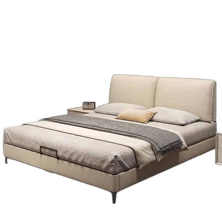 

Italian style, minimalist elephant ears, simple bed, new model, large bed, master bedroom