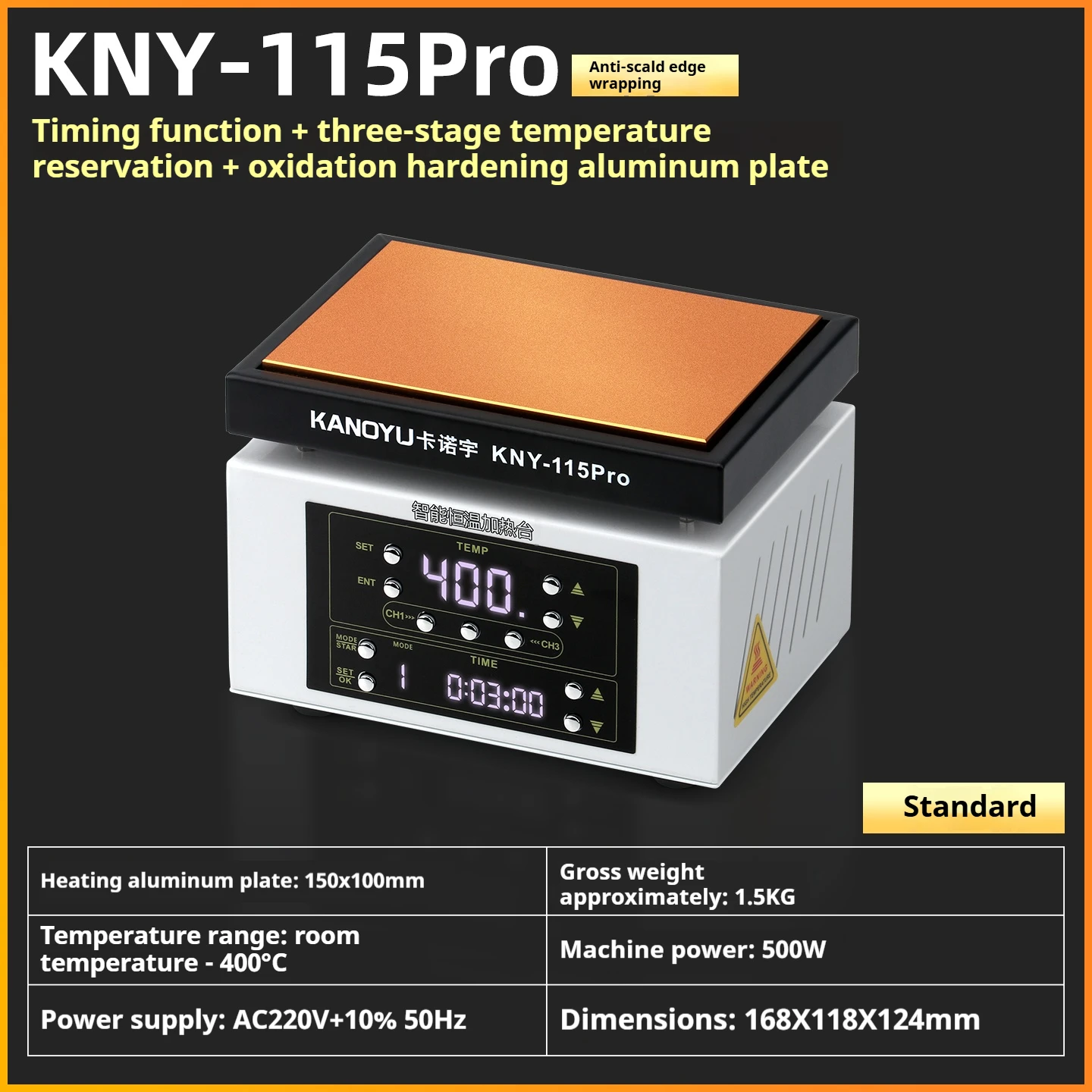 

Intelligent constant-temperature PCB soldering timed preheating platform for heating table