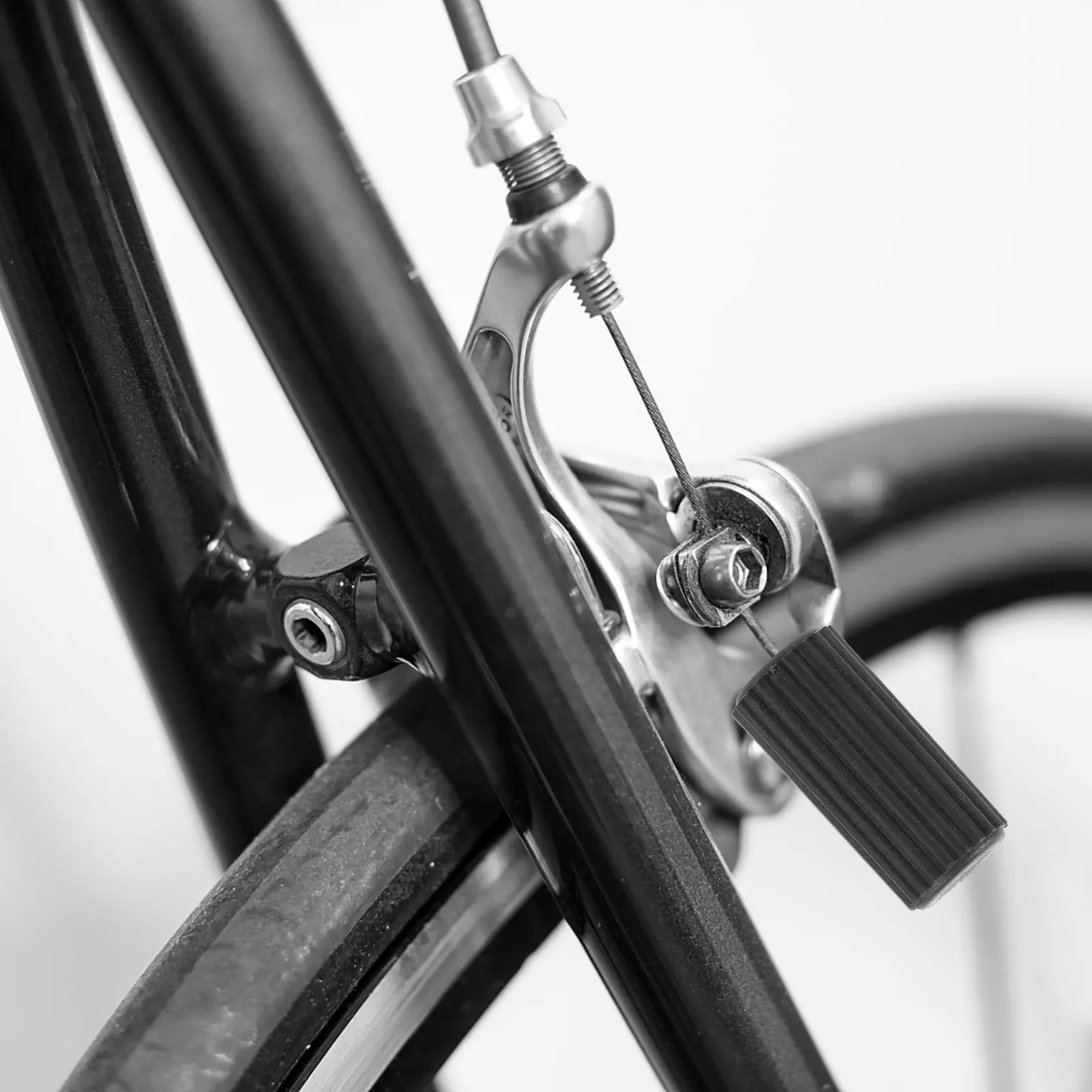 

4Pcs Wheelchair Brake Parts Plastic End Caps Durable Bike Brake End Tips Replacement Accessories for Stable Braking Effect