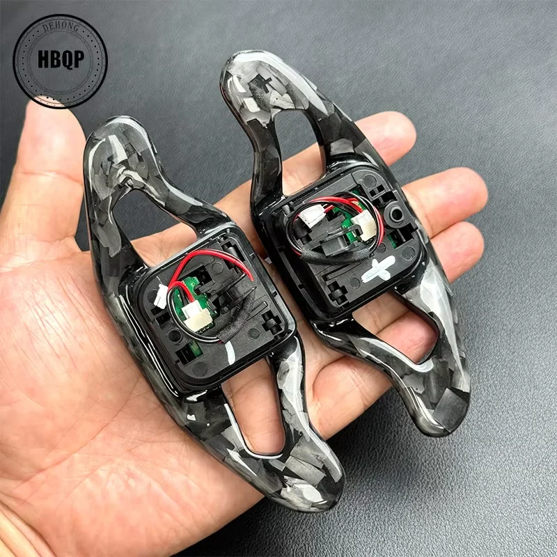 Car steering wheel shift paddles upgraded with carbon fiber material suitable for Audi A4 B9 A4 B8 A6 C8 Q5L - view 6