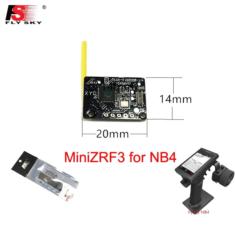 

Flysky FS-MiniZRF3 2.4G Mini Receiver Compatible for Flysky Noble NB4 For Mini-z EVO RC Car