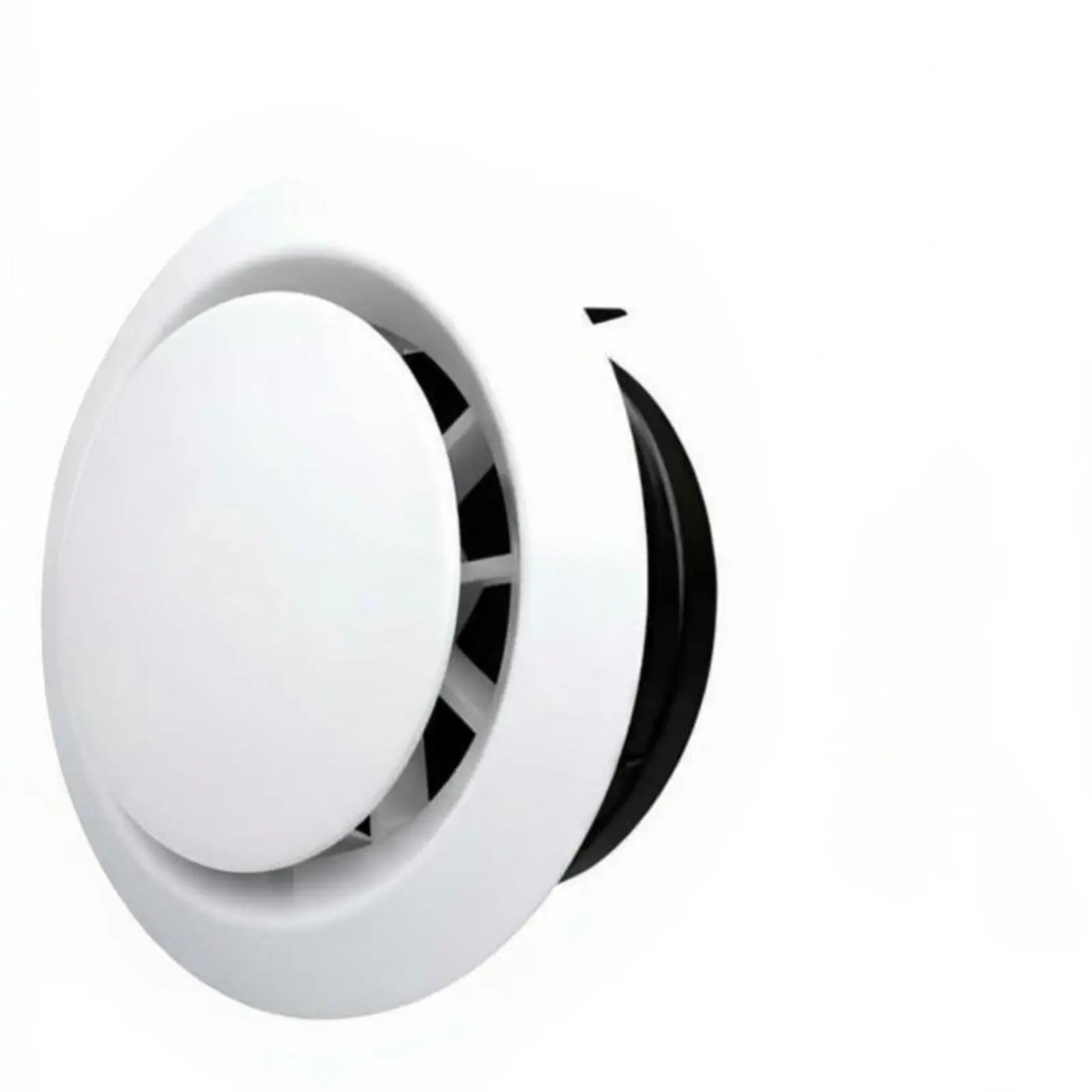 Adjustable Air Vent ABS Plastic for Duct 75-200mm Round Louver for Ceiling Bathroom Kitchen Sturdy Indoor Air Exchange