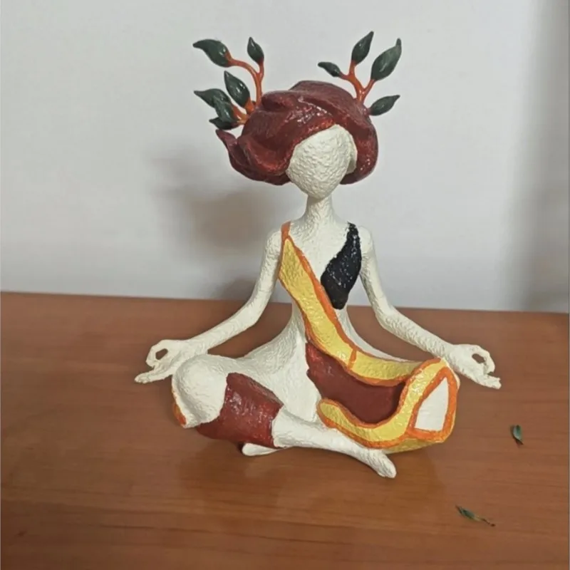 Creative Statues Yoga Shaped Home Decorative Ornament Art Craft Resin Inner Harmony Statues Living Room Decor Ornaments ZJ300