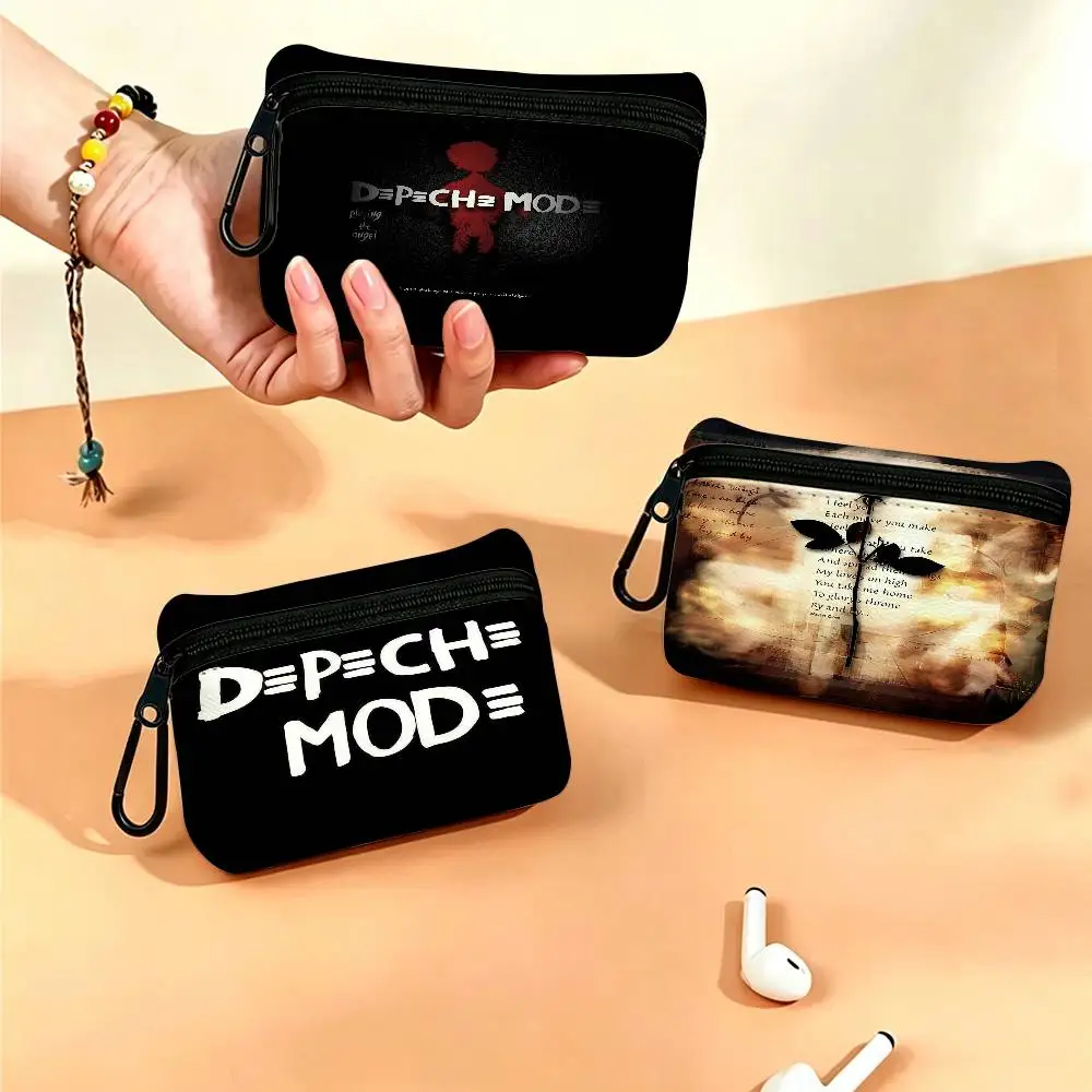 D-Depeche-Mode Synth-Moody Wear-resistant Oxford Cloth Coin Purse Portable Backpack Hanging Card Storage Bag