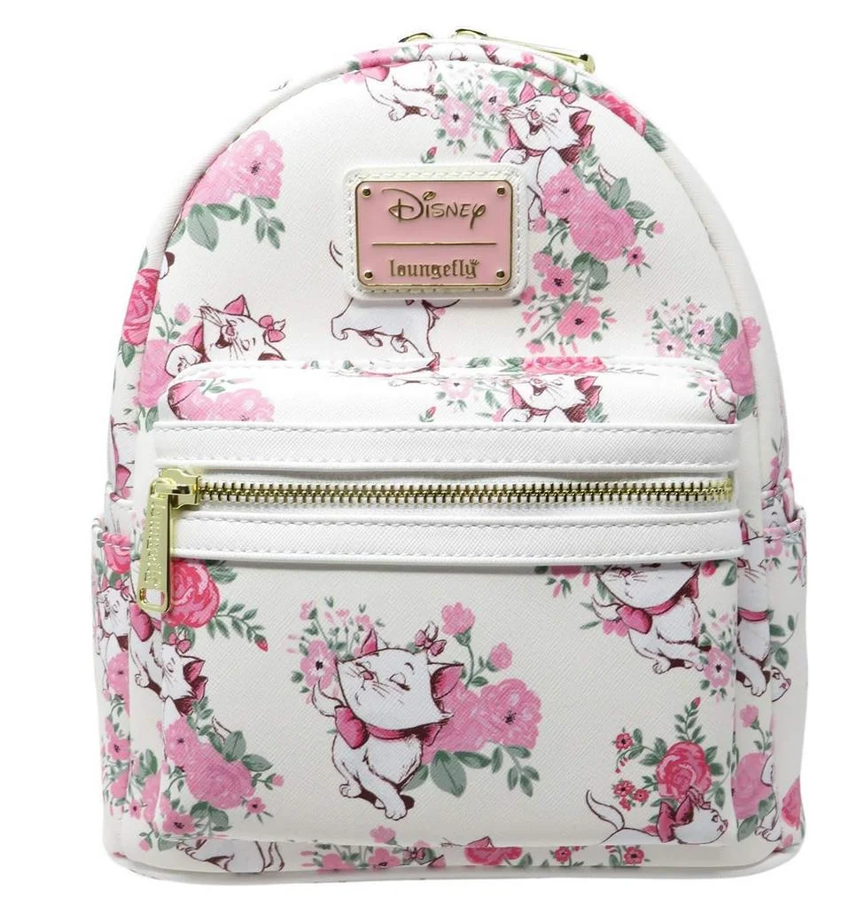 The Aristocats Marie Lady Floral Footsy Double Strap Shoulder Bag for Women Travel Backpack view 5