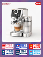 HiBREW  3 in 1 Semi Automatic Espresso Cappuccino Latte Coffee Machine Automatic Milk Froth Ground Coffee Stainless Steels H13A