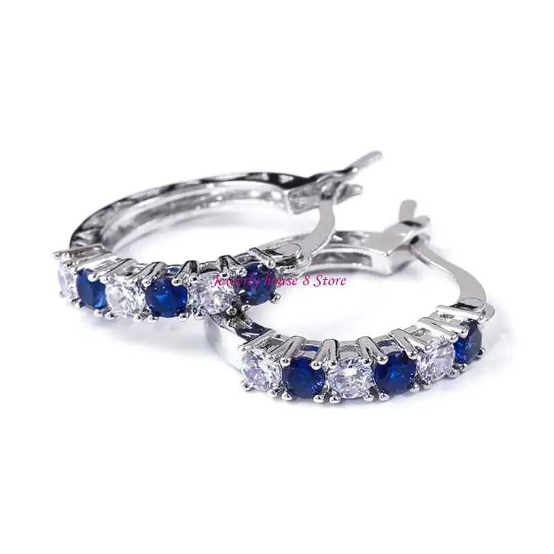 

Элегантные серьги для женщин с разноцветными циркониями уникальные зажимы для ушей идеально подходят для невест и особых случаев