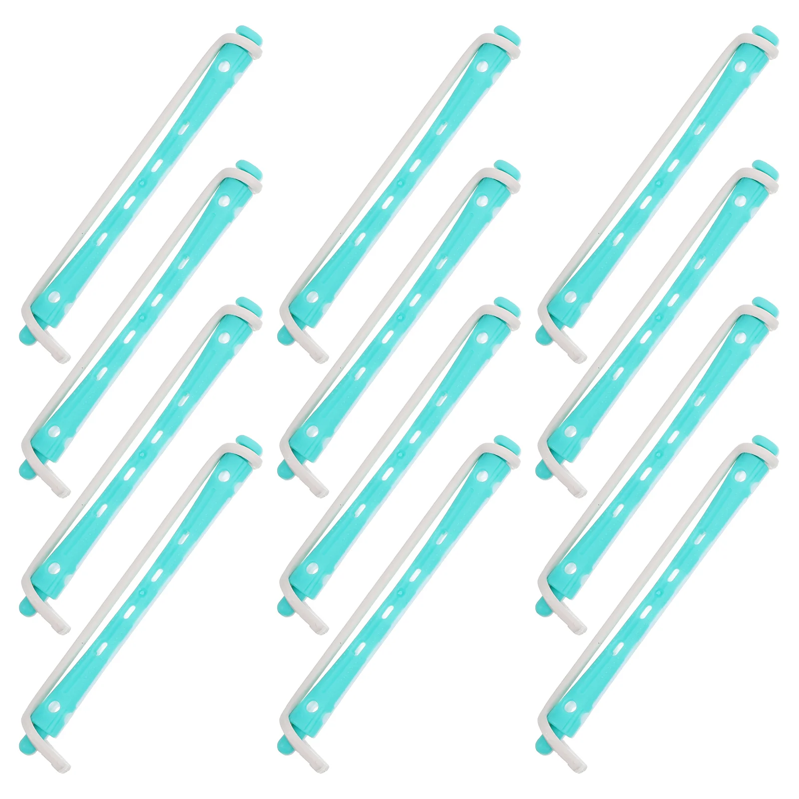 12 Pcs Hairdressing Double Perm Loop Rods Curling Curlers for Women Portable Colored Sponge