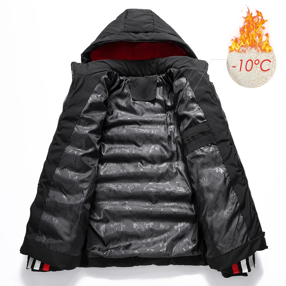 Men 2023 Winter Brand New Casual Warm Thick Waterproof Jacket Parkas Coat Men Autumn Outwear Windproof Hat Parkas Jacket Men