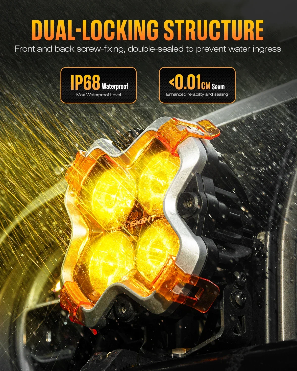 

Nick Novsight новый стиль 6 дюймов 4x4 Offroad SpotLight IP68 водонепроницаемые светодиодные фары круглые 6 дюймов для бездорожья