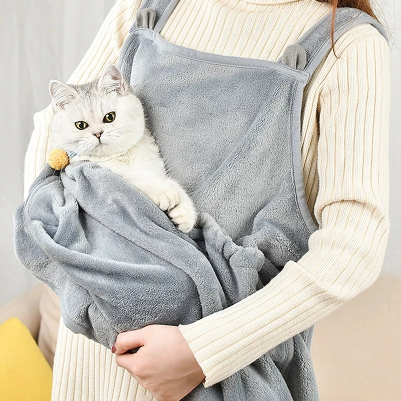 

Petting Pet Travel Sleep Bag Cat Carrier Pouch Dog Puppy Bag Plush Outdoor Shoulder Bag Comfort Transport Bag for Cats Apron