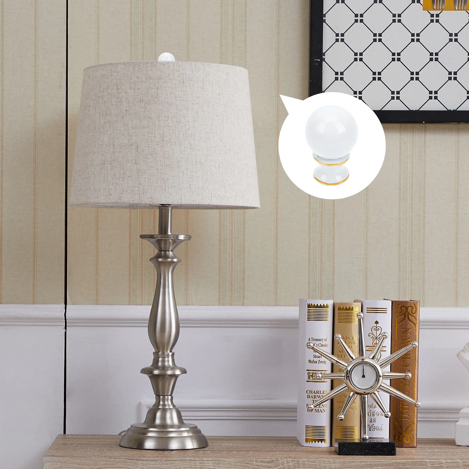 

4 шт., лампа из алюминиевого сплава, декоративные светильники, винтовые колпачки, аксессуары для настольных ламп, держатель для абажура, шар для домашнего освещения