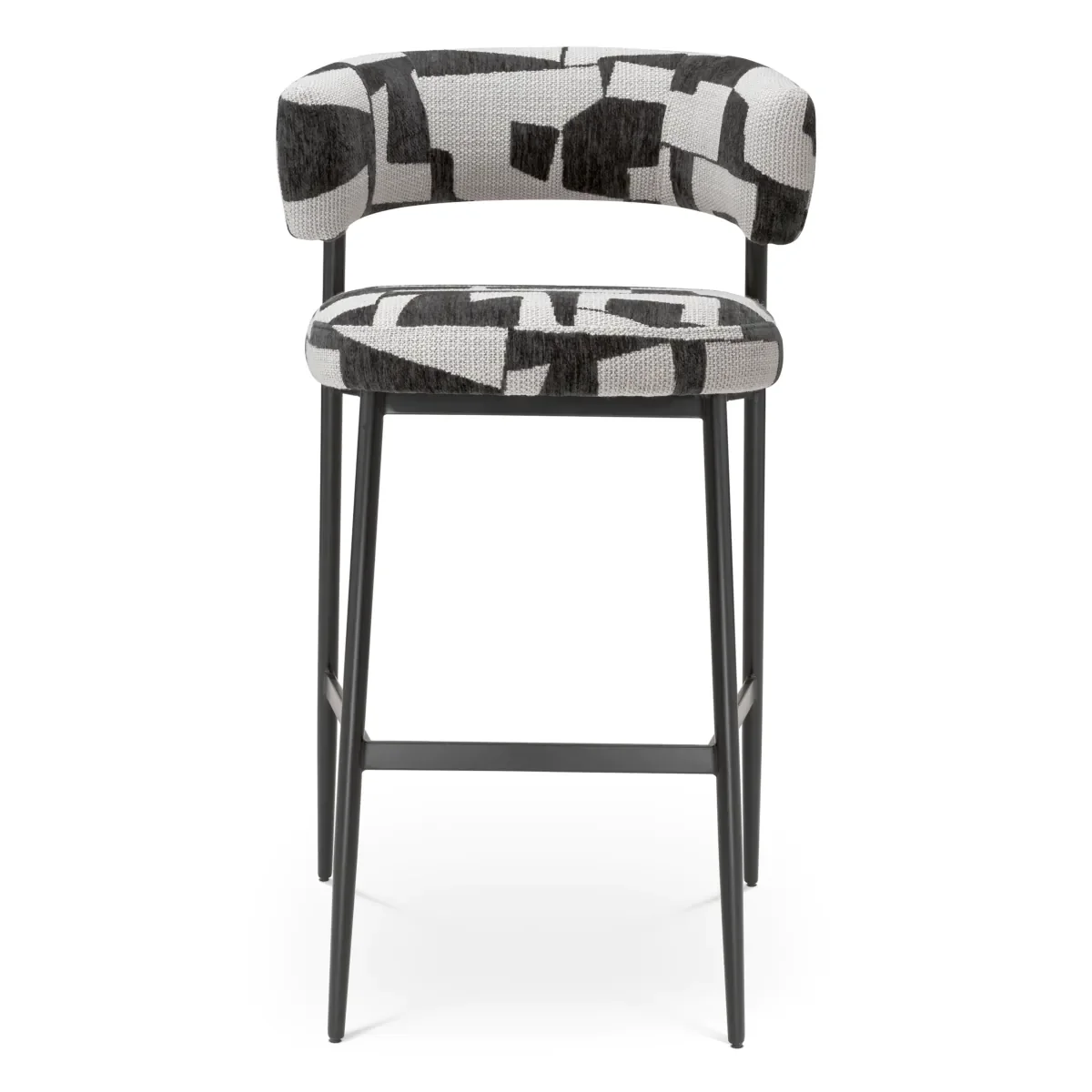 

%&Modern Double-Layer Counter Height Barstools with Back Footrest Fabric Bar Chairs for Dining Living Room for Kitchen Island
