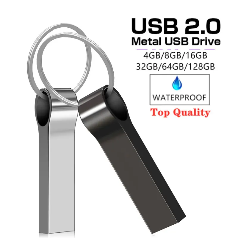 Real Capacity USB 2.0 Flash Drive Metal 32GB 16GB 8GB 4GB 64GB Mini Pen Drives 128GB 256GB 512GB Creative Business Gift U Disk