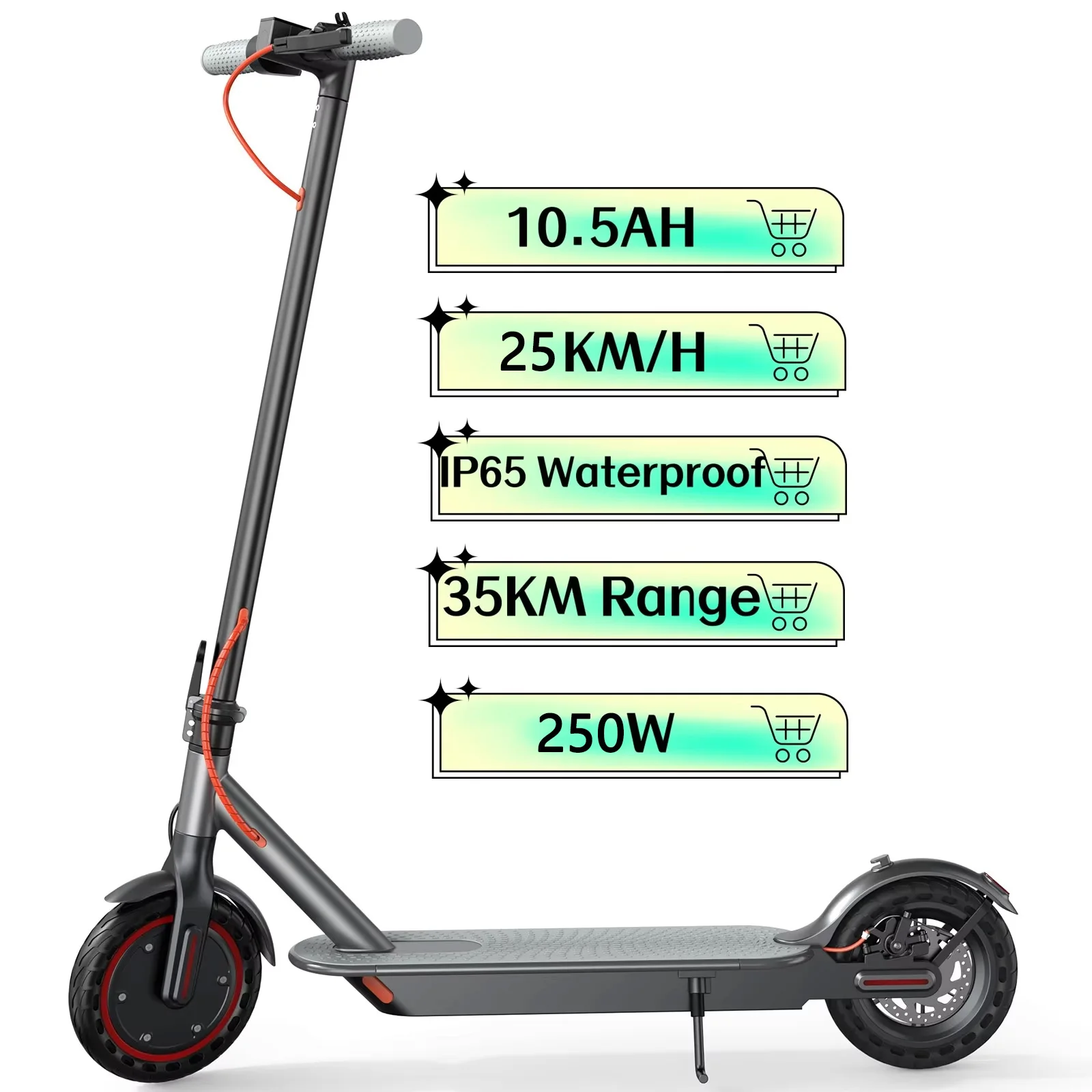 JUICEASE Smart APP Elektrische Scooter 8.5" Massieve Band 7.8/10.5AH Batterij Opvouwbare Elektrische Step 15-35KM Max Bereik