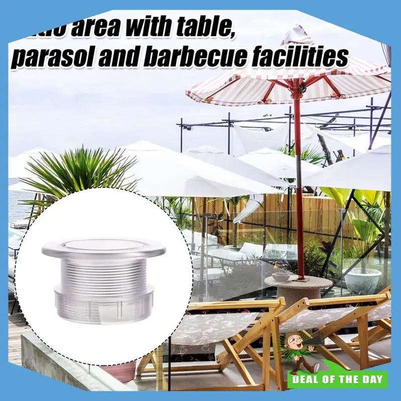24-Hour Delivery Patio Table Umbrella Insert, Clear Thickened Parasol Hole Ring Plug And Cap Set For Outdoor Garden Pool Picnic