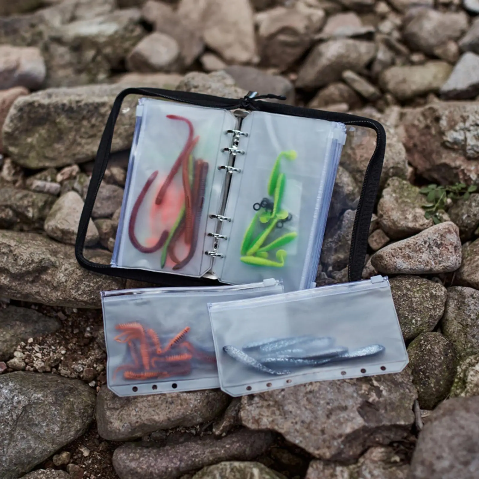 Waterproof PVC Fishing Lure Bag Transparent Tackle Storage Case Clear Fake Bait Organizer Pouch for Lures Hooks Accessories view 2